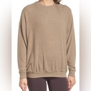 Alo Yoga Women's Soho Pullover, Gravel Size S